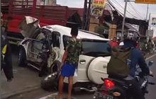Bodi Daihatsu Terios Lecek, Remuk Musuh Bus PO Efisiensi, Tiga Orang Jadi Korban