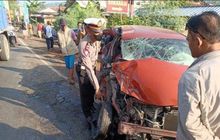 Terlibat Kecelakaan Karambol dengan Truk Pengangkut Freezer dan Hyundai Avega di Banyumas, Toyota Calya Remuk