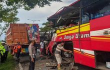 Tragedi Bus Jaya Utama Indo Ugal-ugalan, Bodi Hancur Terpotong, Sabet Dump Truck