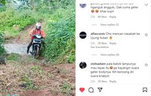 Honda Supra X Dipaksa Trabasan di Jalur Gunung Tak Pakai Ban Tahu, Netizen Malah Fokus ke Batok Lampunya