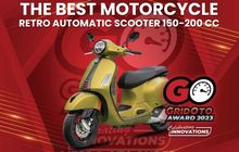 Tidak Ada Lawan! Vespa GTS Raih Best Retro Automatic Scooter 150-200 cc di GridOto Award 2023