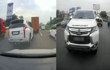 Dashcamer Vs Mitsubishi Pajero Saling Pepet di Tol, Perekam Ungkap Kronologinya