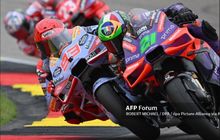 Hampir Jatuh Disenggol Morbidelli, Marquez : Saya Juga Bisa Keras!