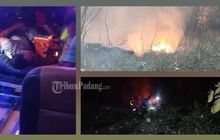 Ledakan Hebat di Sitinjau Lauik, Truk Muatan Obat Nyamuk Loncat ke Jurang dan Terbakar