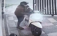 Viral Video 36 Detik Pria Bermasker Bondowoso, Melangkah Senyap Petik Scoopy