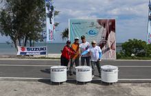 Suzuki Gelar Bersih-bersih Sampah di Belitung, Ratusan Kilo Limbah Dikumpulkan