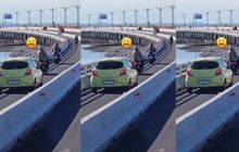 Bule Buta Arah Keliling Bawa Honda Brio, Berakhir Kena Tilang di Tol Bali Mandara Karena Kesalahan Ini