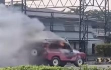 Land Rover Dikepung Asap Pekat Sabtu Pagi, Membara Saat Ditinggal Jogging Pemilik