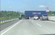 Aksi Berbahaya Truk Trailer Putar Balik di Tol Semarang-Solo, Pengelola Koordinasi Dengan PJR