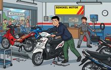 Maling IQ Rendah Babak Belur, Gagal Gondol Yamaha Mio Putih Posisi Servis di Bengkel
