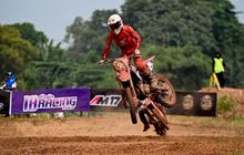 Sempat Crash, Valrossi Raih Podium Perdana di Kejurnas Motocross Bekasi Nunggang Honda CRF250R