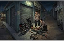 Bacok Kepala Rebut Honda Astrea Star, Begal di Sleman Dijambak Polisi Saat Tertidur di Emperan Toko