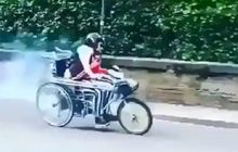 Begini Jadinya Jika Kursi Roda Dipasang Mesin Motor, Ngebutnya Sampai Enggak Bisa Ngerem!