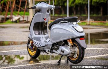 Vespa Sprint Makin Elegan Pakai Kelir Nardo Grey dan Pelek Emas -  GridOto.com