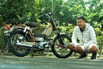 Supra Fit Kawin Silang Dengan Jialing Pakai Konsep Moped Retro Bertabur Aksesori Rcb Semua Halaman Gridoto Com