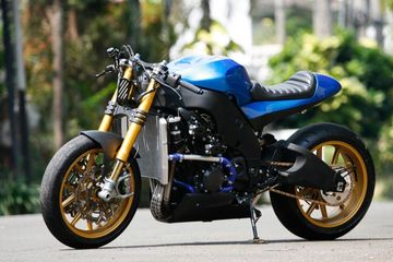 Keren Kawasaki Ninja Zx 10 Cafe Racer Kaki Kaki Ducati Yang Punya Emak Emak Super Gridoto Com