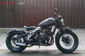 Rangka Kawasaki Ninja 250 Bobber Ini Terlihat Rigid Dari Luar