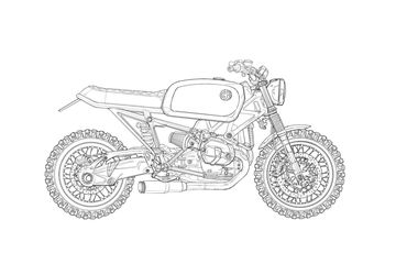 Buku Mewarnai Khusus Dewasa Isinya Sketsa Motor Motor Custom Gridoto Com