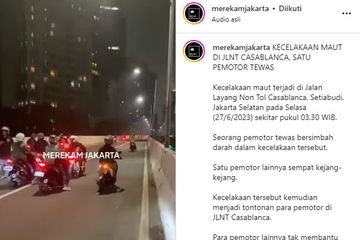 Pemotor Tewas di JLNT Casablanca, Pengendara Lain Tak Ada yang ...
