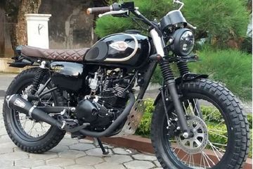 Kawasaki W175 Modif Scrambler Tanpa Mengutak atik Rangka Biayanya Segini Loh. GridOto