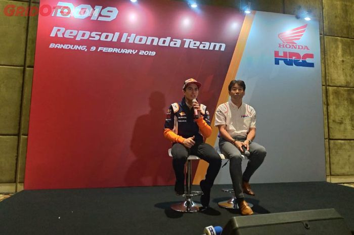 Marc Marquez menjawab sejumlah pertanyaan pada sesi wawancara khusus