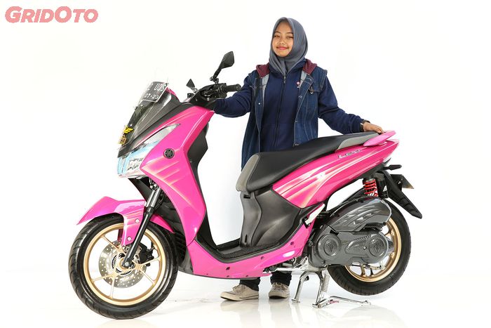 Modifikasi Yamaha Lexi Berkelir Pink Did's Motor