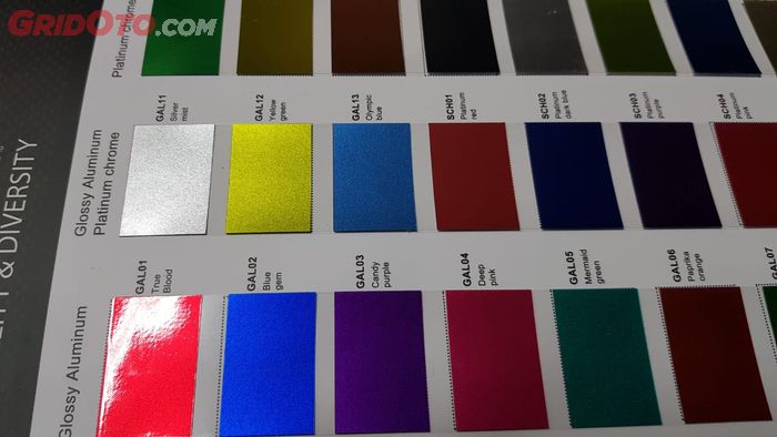 Pilihan Warna Sticker di Graphic Factory