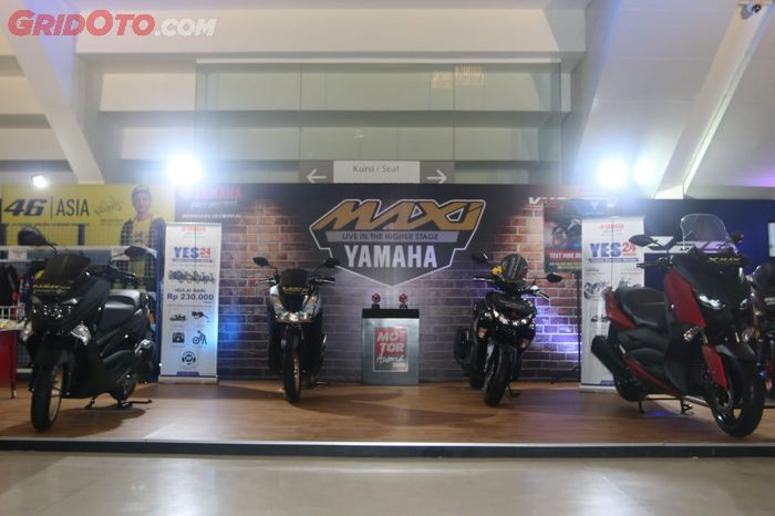 Deretan MAXI Yamaha yang dipamerkan selama IIMS Motobike Expo 2019.