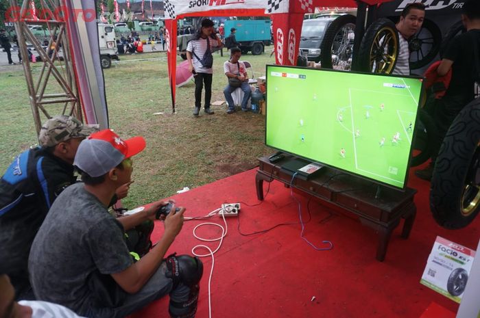 Game PES yang ada di booth FRD saat gelaran HBD 2019