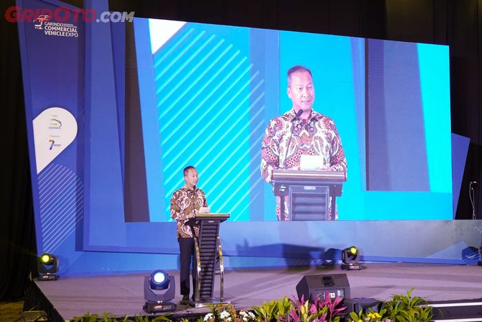 Menteri Perindustrian, Agus Gumiwang, saat pidato pembukaan GIICOMVEC 2020.