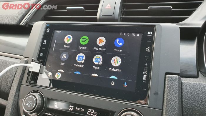 Head unit Honda Civic Hatchback RS support Android Auto