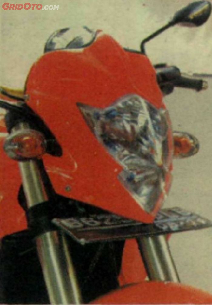 Headlamp Suzuki Arashi 125 jadi wajah baru Yamaha Scorpio ini