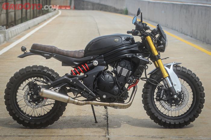 Kawasaki ER-6N tampil ala European Scrambler.