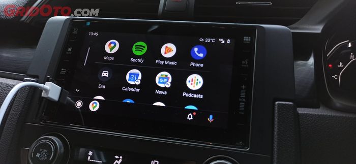 Head unit Honda Civic Hatchback RS dilengkapi Android Auto
