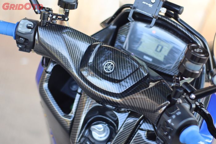 Ada beberapa aksen WTP carbon di body kasar Yamaha All New NMAX ini.