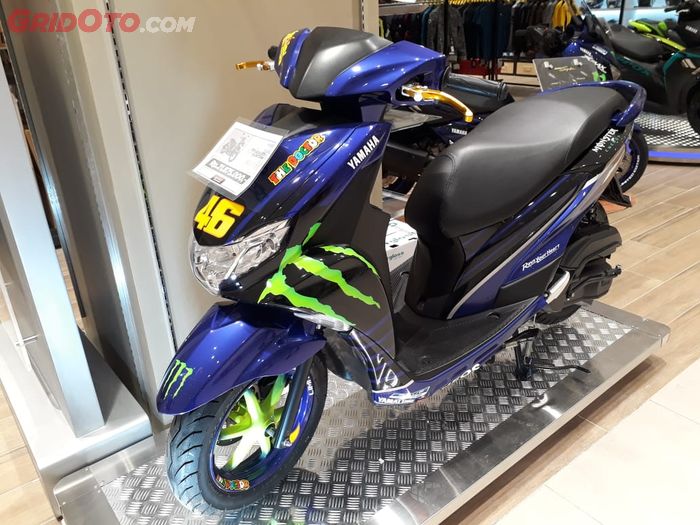 Yamaha FreeGo berjubah Monster Energy Yamaha MotoGP terlihat keren