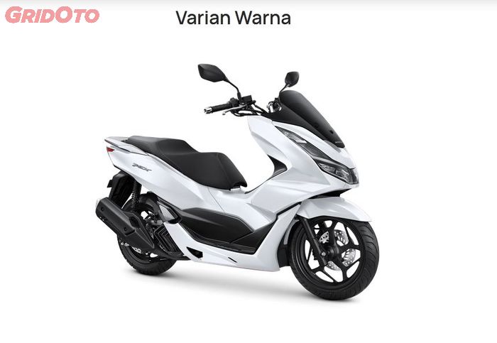 Honda PCX 160 putih yang juga ditampilkan di website AHM