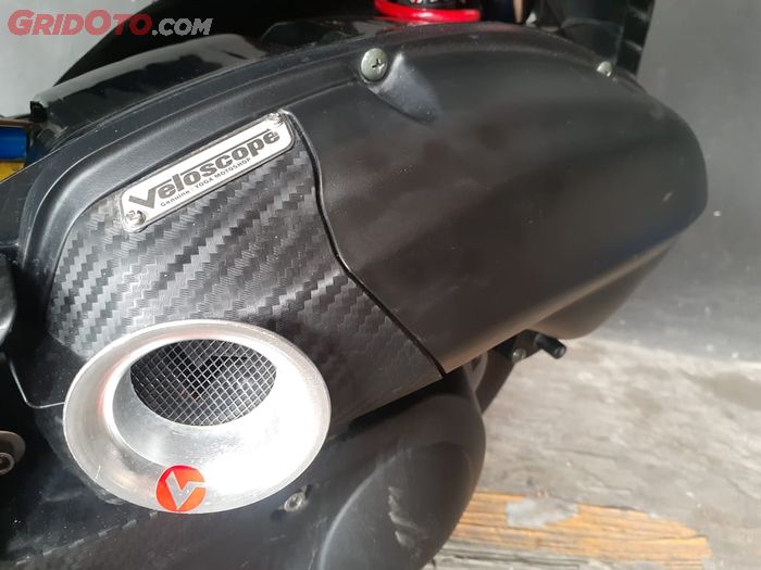 Suplai udara untuk mesin Yamaha NMAX garapan YMS Motoshop ini makin besar berkat Veloscoope