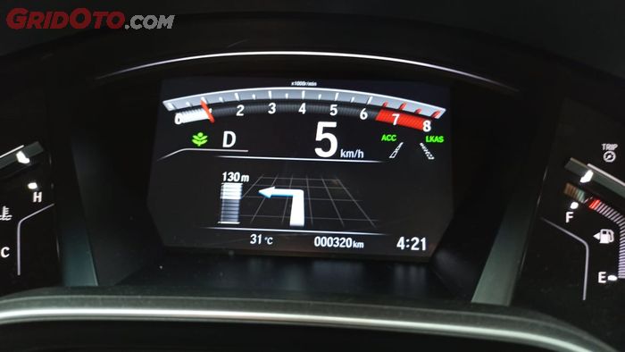 Arah jalan juga bisa dihadirkan di panel instrumen Honda CR-V Prestige