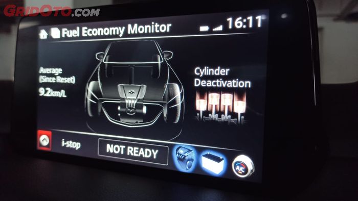 Visual Cylinder Deactivation di Mazda CX-5 bisa dilihat di layar head unit