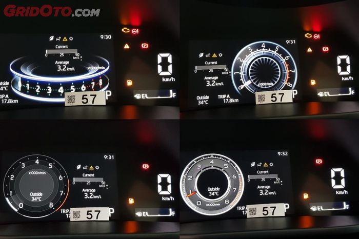 Empat Tampilan Takometer Panel Instrumen Toyota Raize yang Bisa Diubah