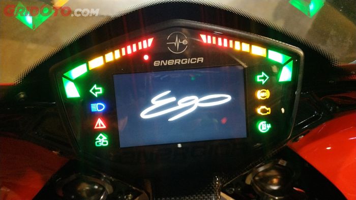 Spidometer Energica Ego+ saat pertama kali dinyalakan