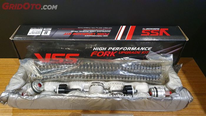 Kelengkapan Front Fork upgrade kit dari YSS untuk sokbreker depan motor