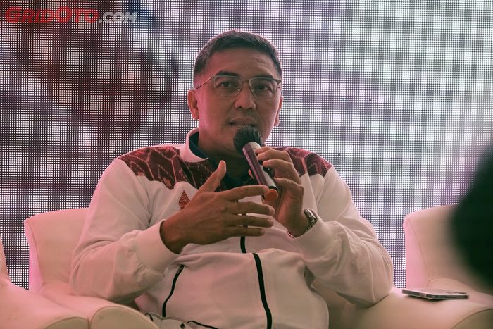 Abdulbar M. Mansoer, selaku Direktur Utama Indonesia Tourism Development Corporation (ITDC) dalam konferensi pers, Kamis (17/3/2022).