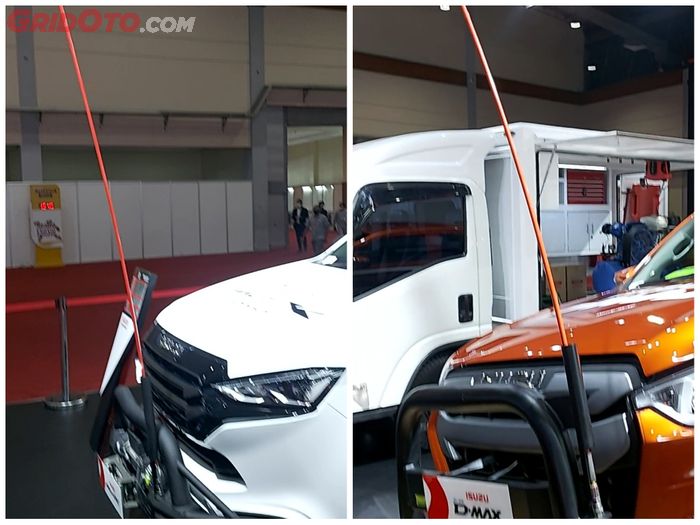 Warning whip atau safety whip di mobil tambang