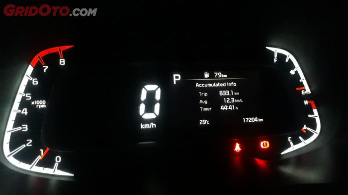 Speedometer Kia Sonet Premiere jernih berkat layar LCD warna ukuran 4,2 inci
