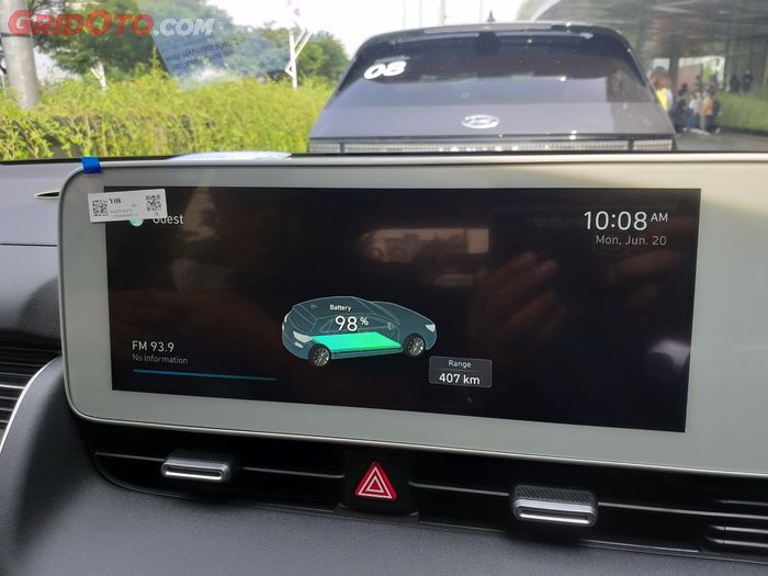 Kondisi jumlah baterai Hyundai Ioniq 5 sebelum berangkat ke Bandung