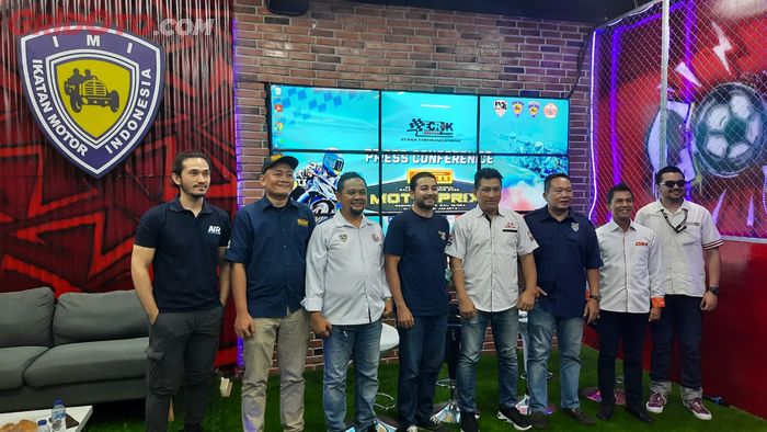 Konferensi pers balap Motoprix seri 3 region B yang akan berlangsung di Sirkuit Sentul Karting, Bogor, Jawa Barat.