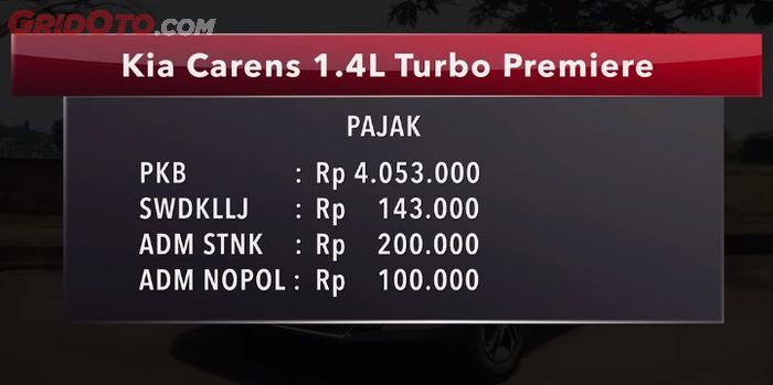 PKB mobil baru Kia Carens 1.4 Turbo Premiere