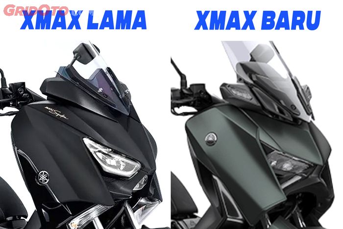 Selain pada desain lampu, cover body depan XMAX Connected terlihat lebih sporty dengan tampilan berlayer